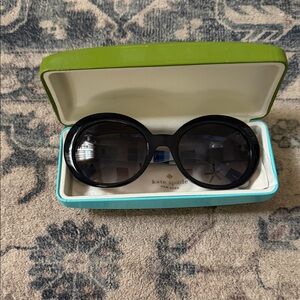kate spade Black Oversized Round Sunglasses